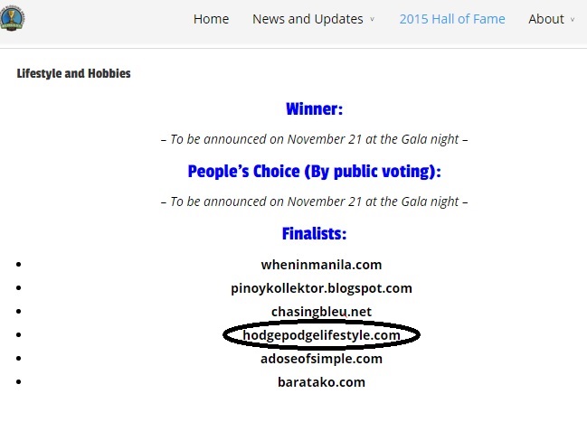 Bloggys Finalist